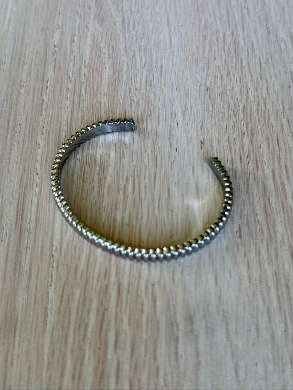 J. Crew Silver Beaded Cuff Bracelet